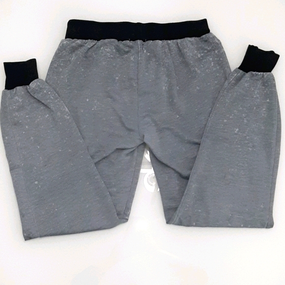 Poof drawstring bleach splatter grey joggers - Picture 4 of 7